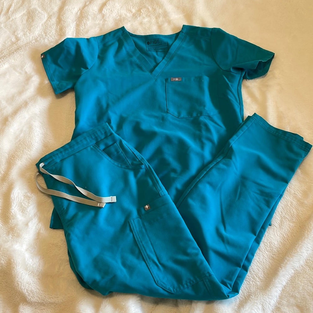 Figs Teal scrubs set